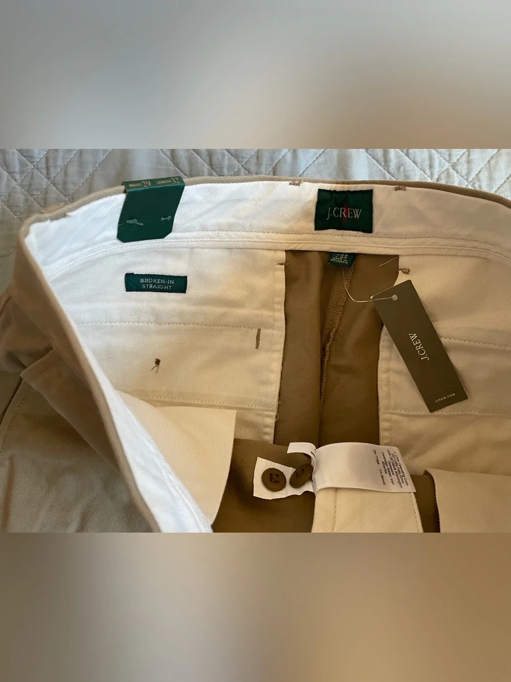 J. Crew Broken-in Straight chino pant in Dusty Khaki Size 29 NWD $98 CD466 - Picture 7 of 10